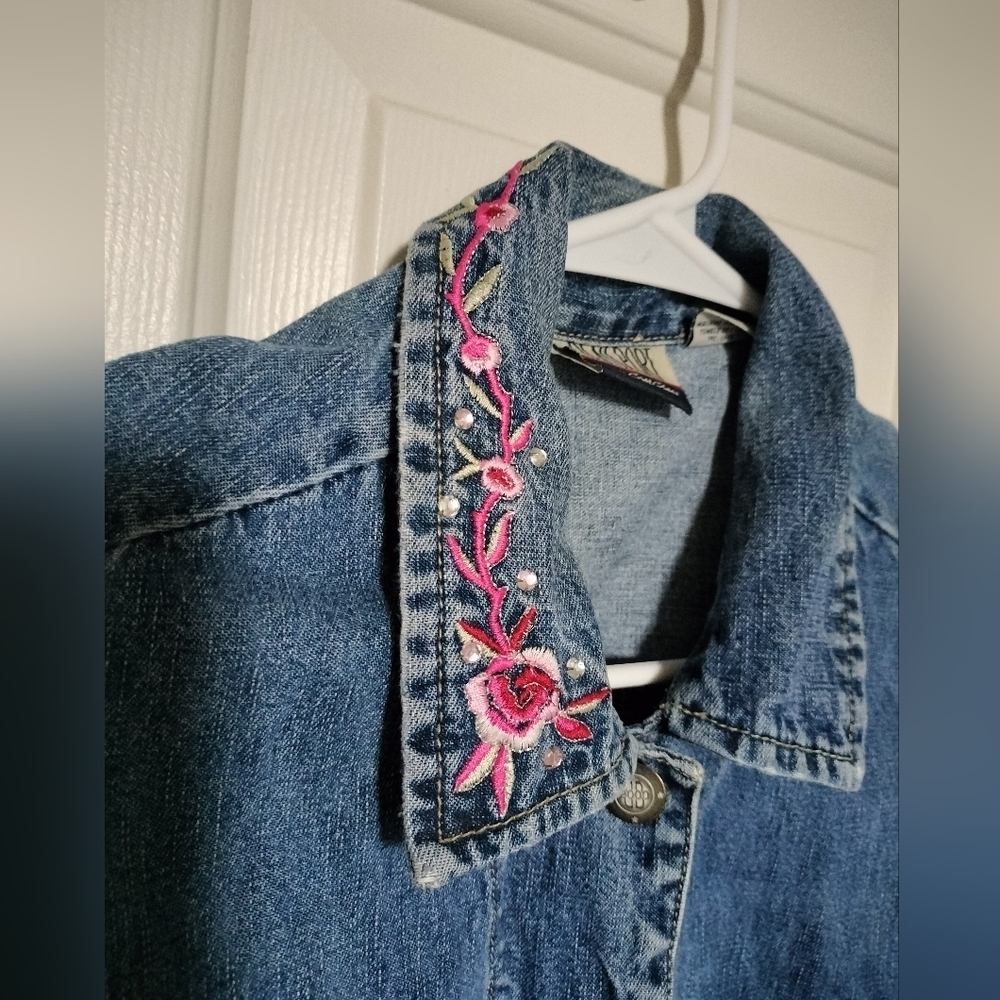 Y2k Bill Blass Vest - Adorable Hot Pink Roses Size medium - Picture 6 of 7